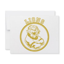 Lions Mascot invitations