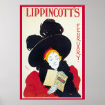 Lippincott's February Art Nouveau Advertisement Posters