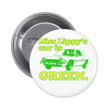 Lippy Car Pinback Buttons