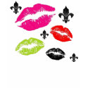 Lips and Fleur De Lis tee t-shirts