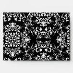 Lips and Mustache Damask Wedding Envelope envelopes