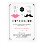 Lips and Mustache Gender Reveal Baby Shower Invite invitations