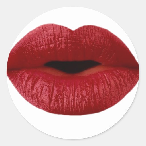 Lips Classic Round Sticker Zazzle 