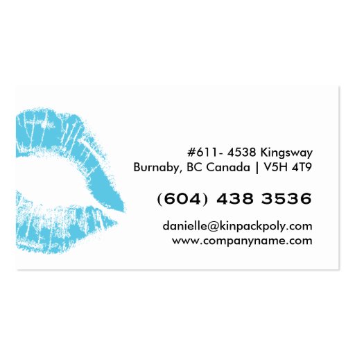 Lips Makeup Business Cards (back side)
