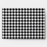 Lips & Mustache Houndstooth Wedding Envelope envelopes