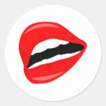 Lips Round Sticker