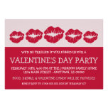 Lips Silhouette Valetine's Day (Dark Red) Personalized Invitations