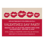 Lips Silhouette Valetine's Day (Dark Red) Personalized Invitations