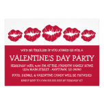 Lips Silhouette Valetine's Day (Dark Red / White) Invitations