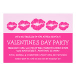 Lips Silhouette Valetine's Day (Hot Pink) Personalized Invite