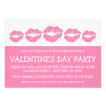 Lips Silhouette Valetine's Day (Pink / White) Custom Invitation