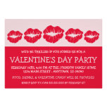 Lips Silhouette Valetine's Day (Red) Custom Announcement
