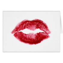Lips Valentine Card by SBCSTUDIO Lips Valentine Card