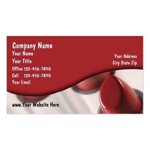 Lipstick Business Cards (front side)