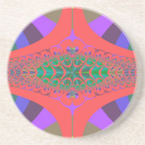 Lipstick Centipede Fractal Drink Coaster