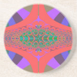 Lipstick Centipede Fractal Drink Coaster