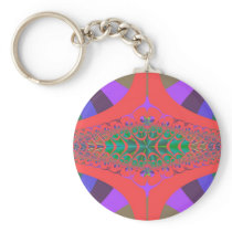 Lipstick Centipede Fractal Key Chain