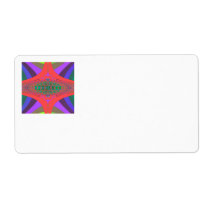 Lipstick Centipede Fractal Personalized Shipping Label
