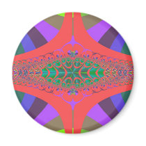 Lipstick Centipede Fractal Fridge Magnet