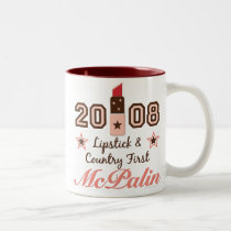 Lipstick Country First 2008 McPalin Mug by RepublicanTeesGifts Lipstick Country First 2008 McPalin Mug