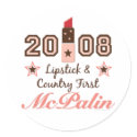 Lipstick Country First 2008 McPalin Sticker