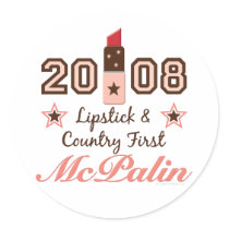 Lipstick Country First 2008 McPalin Sticker