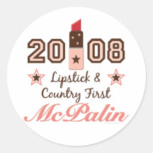 Lipstick Country First 2008 McPalin Sticker