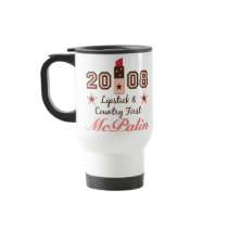 Lipstick Country First 2008 McPalin Travel Mug by RepublicanTeesGifts Lipstick Country First 2008 McPalin Travel Mug