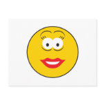 Lipstick Girl Smiley Face Postcard
