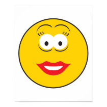 Lipstick Girl Smiley Face posters by doonidesigns Lipstick Girl Smiley Face posters