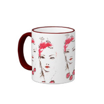 Lipstick Girl Z mug by pocketsfulloflove Lipstick Girl Z mug