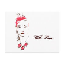 Lipstick Girl Z, With Love... postcards