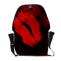 Lipstick Kiss Messenger Bag