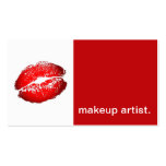 Lipstick Kiss Modern Icon - makeup artist red Business Card