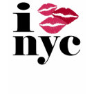 ladies_fitted_babydoll - I "lipstick kiss" three times nyc.  Bold black lettering; lipstick kisses in shades of pink.  Send a kiss to the greatest city in the world with this stylish and fun design.