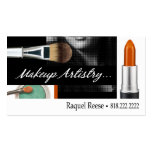 "Lipstick" Makeup Artist Promotional Marketing Business Card Templates