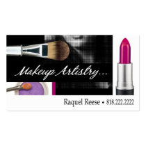 "Lipstick" Makeup Artist Promotional Marketing Business Cards