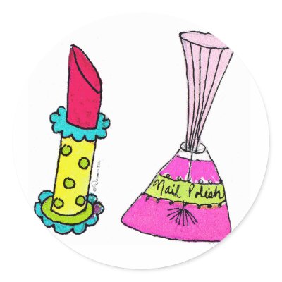 Lipstick & Nail Polish Stickers by mrssocolov2