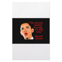 Lipstick Obama Comment Stationery Design