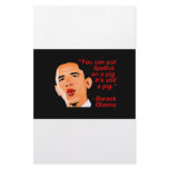 Lipstick Obama Comment Stationery Design