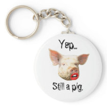 Lipstick on a Pig Key Chain