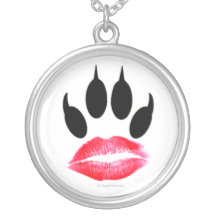 Lipstick-Pawprint Power Necklace