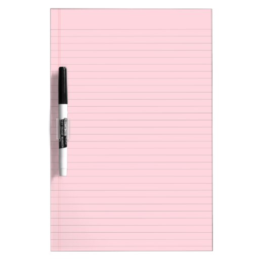Lipstick Pink Lined Dry Erase Board
