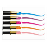 lipstick print post card