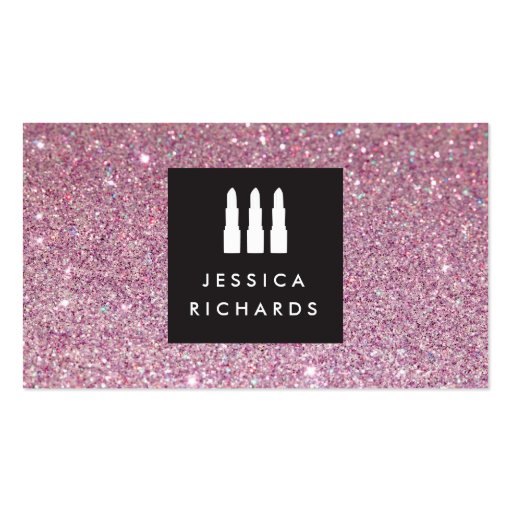 Lipstick Trio Logo for Freelance Makeup Artist III Business Cards (front side)