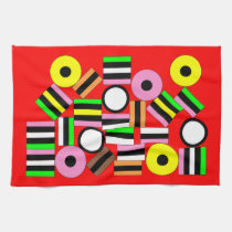 Liqourice All-sorts kitchen towels