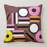 Liqourice Allsorts Throw Pillows