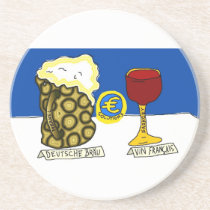 Liquid Asset Options - German beer and French Wine Drink Coasters