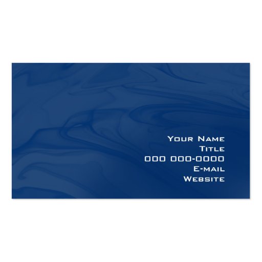 Liquid Blue Business Card (back side)