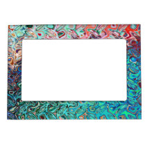 Liquid Blue Gel Magnetic Picture Frames